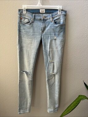 Hudson Jeans Light Blue Distressed Skinny Jeans 27